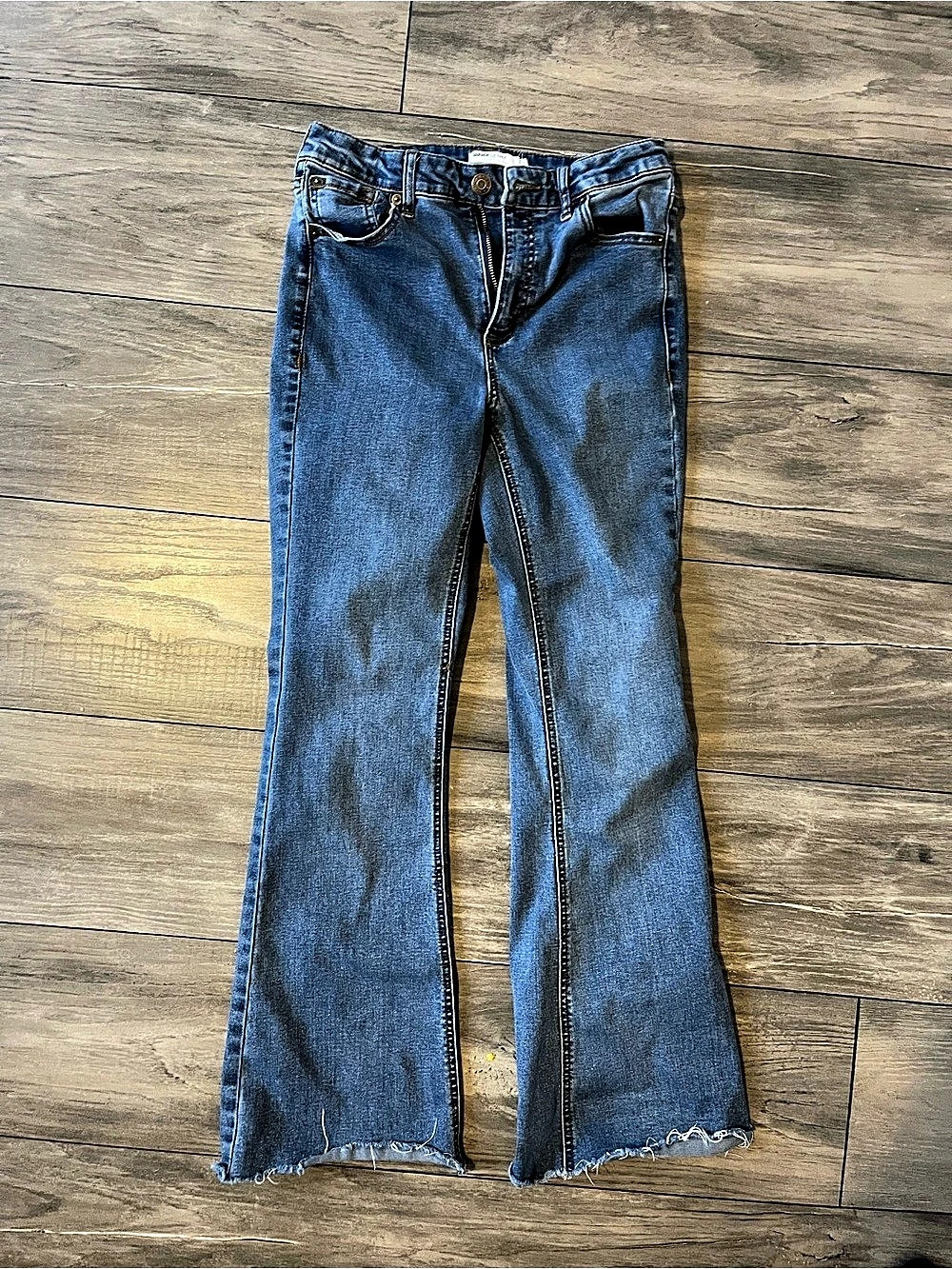 Garage Erase Flare Jeans in Blue Waist 27